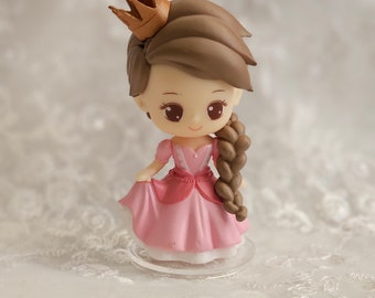 Pink Crown Princess Cake Topper for Princess Fairy Tale Themed Cake Birthdays, Baby Girl Shower Party or Baptism