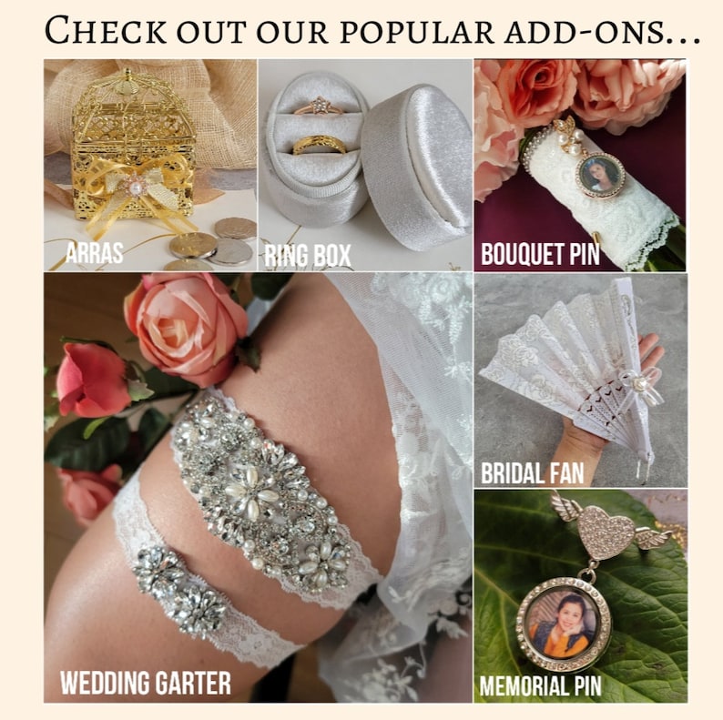 Catholic Pearl Wedding Unity Cord Rosary - Like Lasso Cord with White Rose Centerpiece for Unity Veil and Cord Ceremony image 10