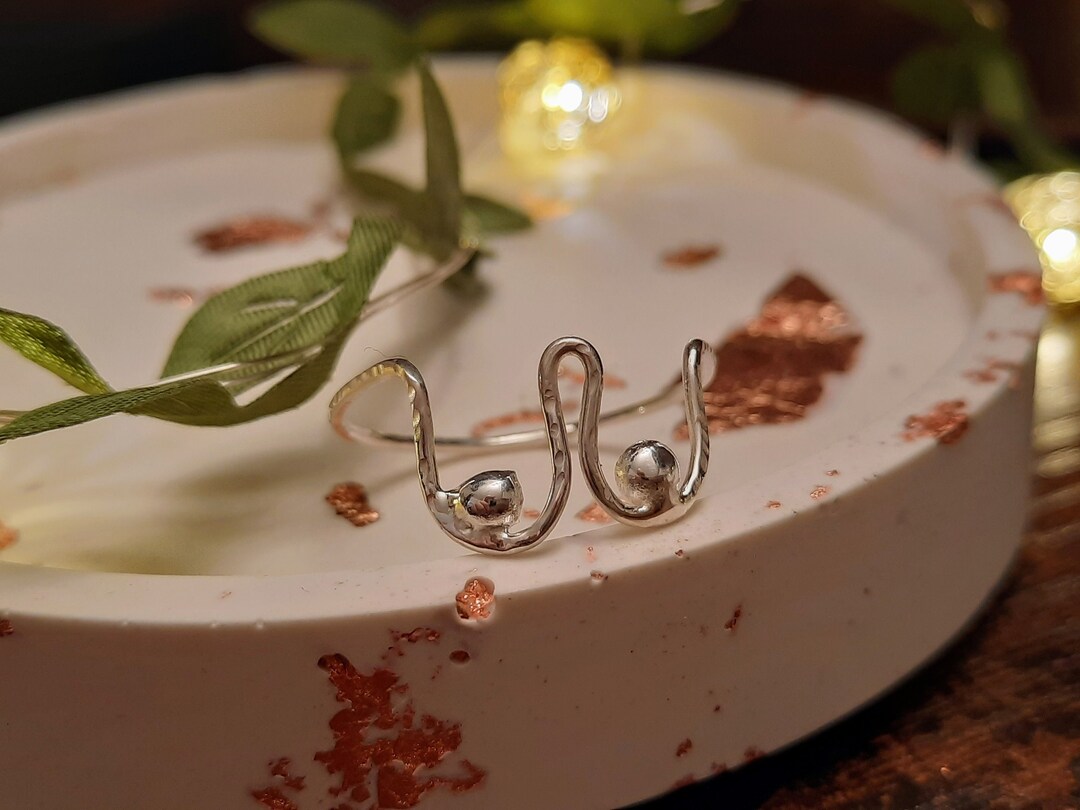 Handmade Boob Ring in Sterling Silver Breast Cancer Awareness