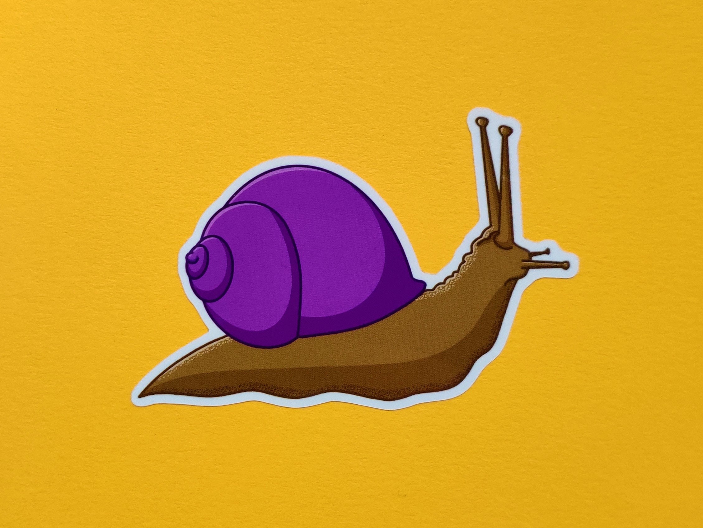 Snail w/ Purple Shell Vinyl Sticker Decal | Etsy