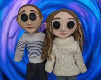 Custom Coraline Dolls | Doll | Clay Doll | Photo Custom | Gift | Spring | Easter