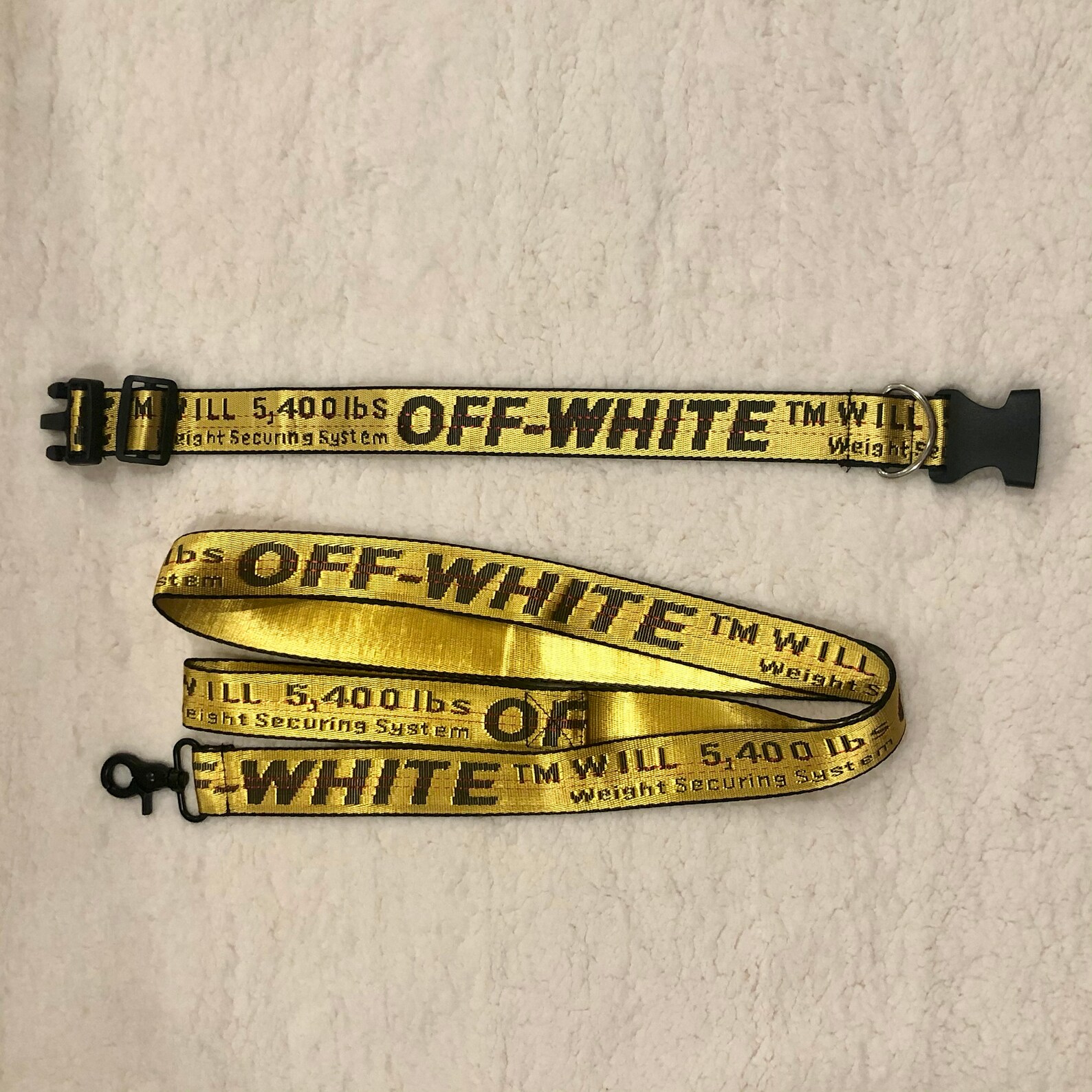Off White Inspired Dog Collar Leash Etsy