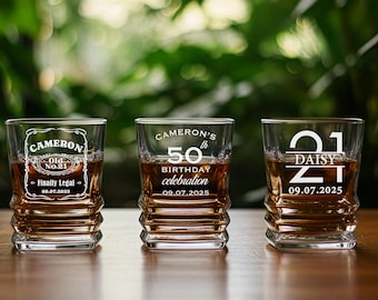 Laser Engraved Custom Shot Glasses: Personalized Birthday Party Favors