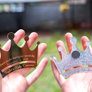 First Birthday Party Favors, Baptism Ceramony Favors, Party Favors for Guests, Crown Magnet Favors, Baby Baptism Gifts