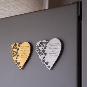 Ímãs de lembrancinhas de casamento - Ímãs de acrílico personalizados para casamento - Presentes de agradecimento de casamento personalizados - Lembrancinhas para convidados - Lembrancinhas modernas