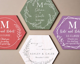 Posavasos de madera personalizados para bodas: recuerdos rústicos para invitados