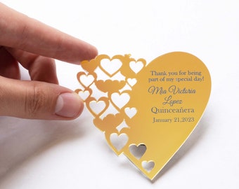 Wedding Magnets, Gold and Silver Wedding Magnets for Guests in Bulk, Wedding Favor Gifts, Personalized Gifts for Guests
