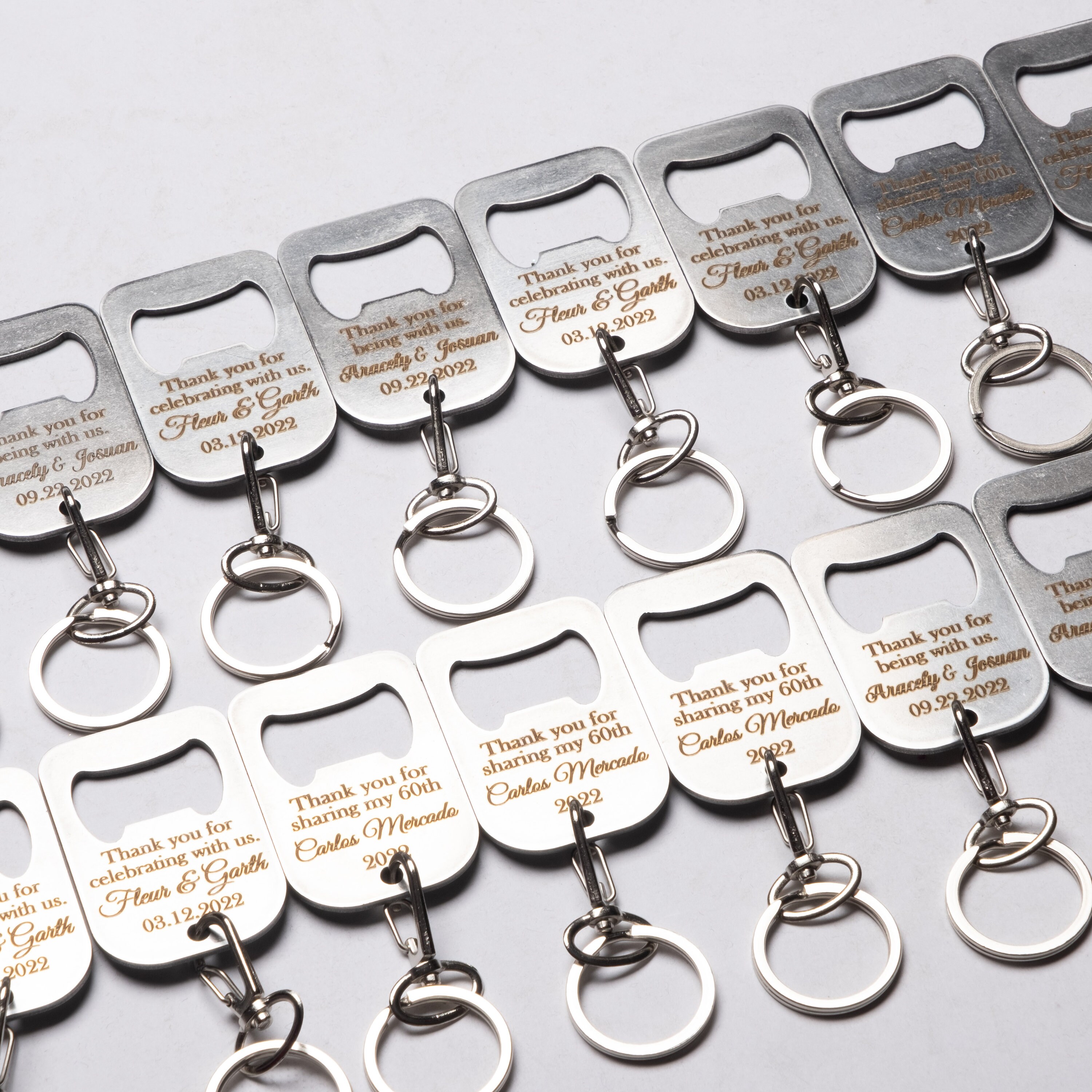 Customizable Stainless Steel Bottle Opener Keychain Favors for Etsy