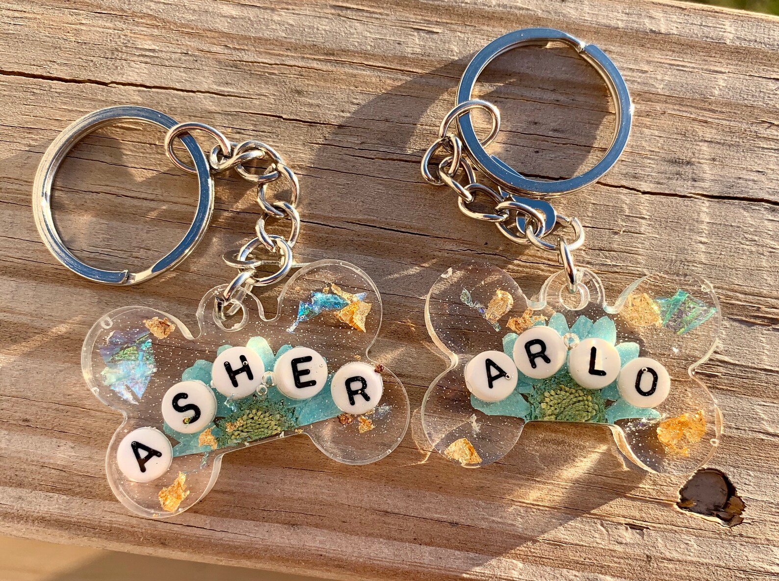 Custom Resin Pet Tags W/ Beads Etsy