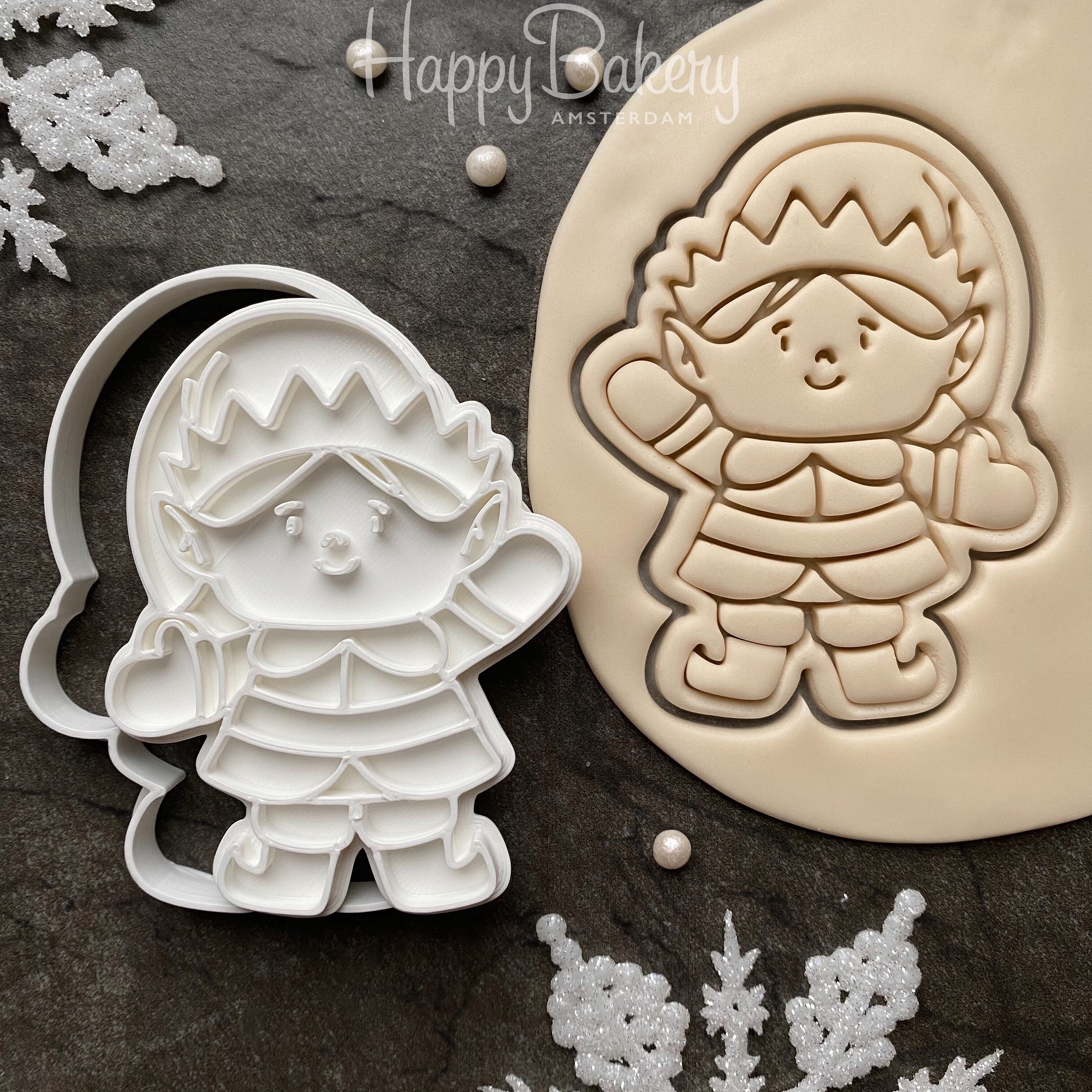 Christmas Cookie Cutter Stamp Set Etsy UK