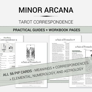 Tarot Minor Arcana Meanings and Correspondences - Digital Pages