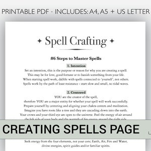 Spells: Spell Crafting - Printable Page - Witch Diary / Book of Shadows ...
