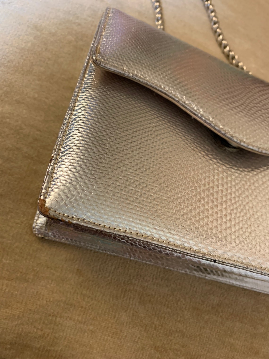 Vintage Saks Fifth Avenue silver evening bag Etsy