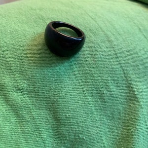 Black lucite simple statement ring image 1