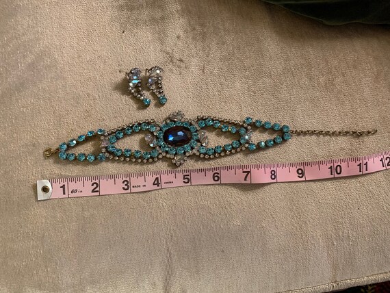 Vintage Bijoux MG Czech showgirl rhinestone brace… - image 4