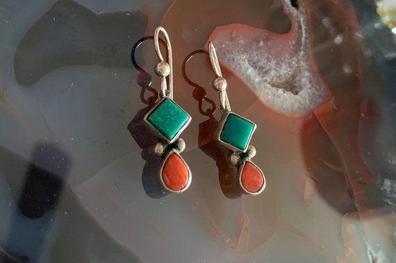 Vintage Navajo Frank & Brihilda Coriz earrings - image 1