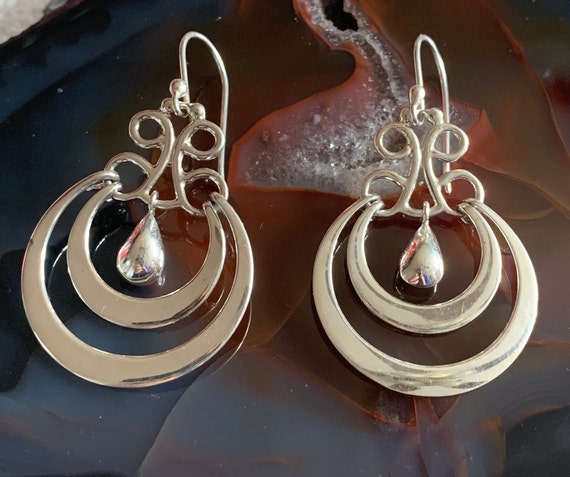 Vintage ATI 925 Mexico dangle earrings - image 1