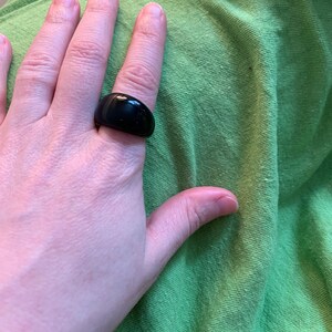 Black lucite simple statement ring image 2