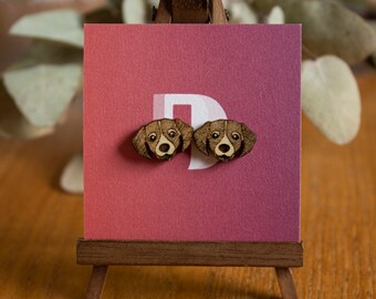 Beagle/Hound Dog Stud Laser Cut Earrings