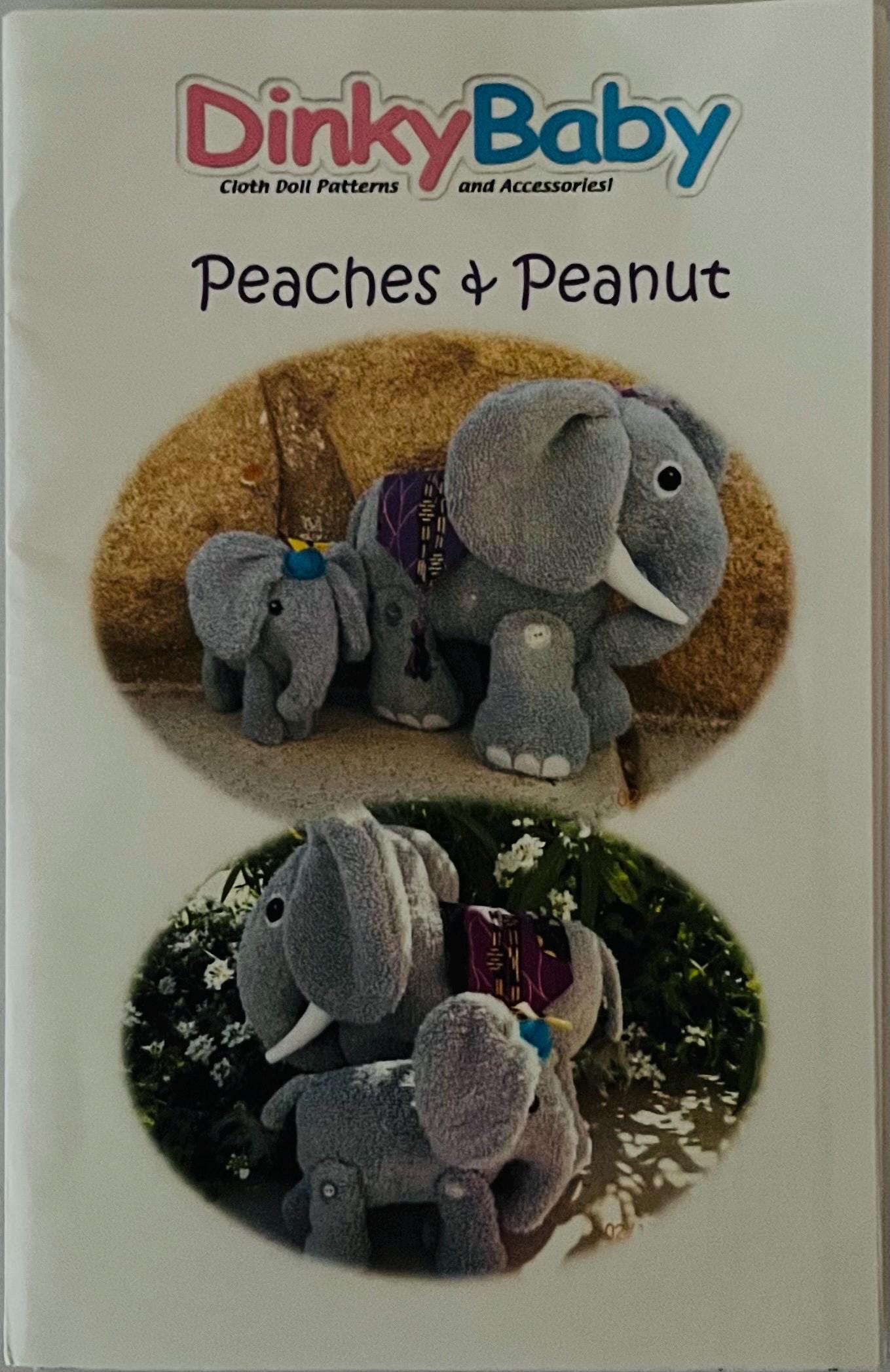 Stuffed Elephant Pattern, "Peaches & Peanut" #177, by Vicki Riley