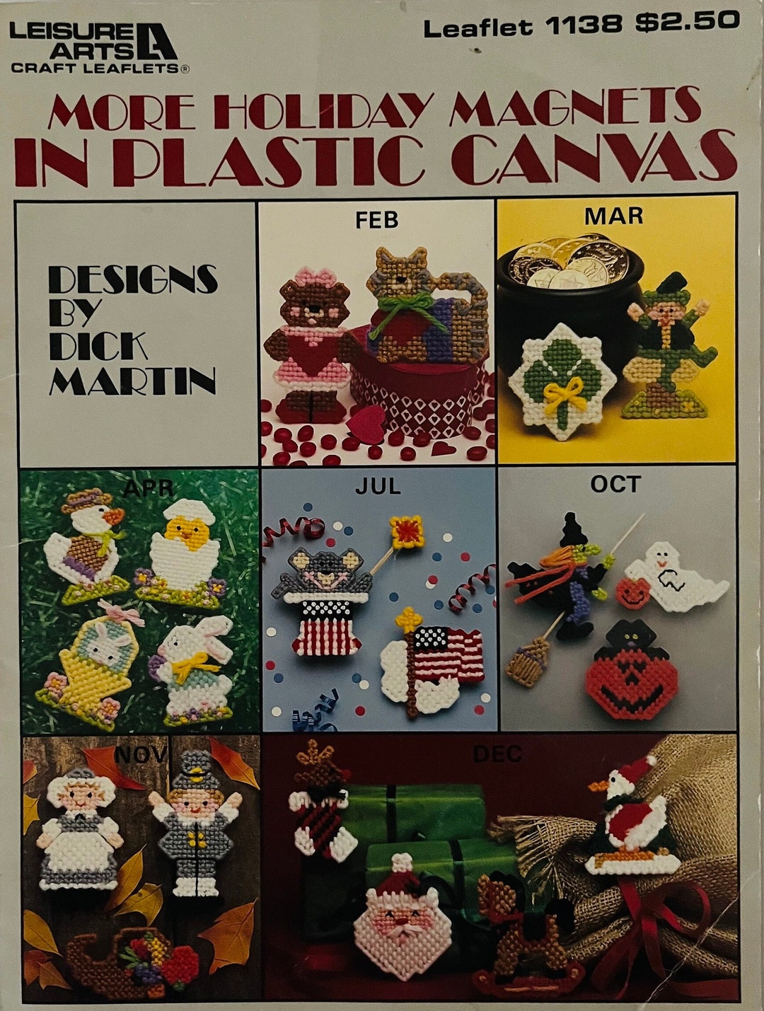 More Holiday Magnets in Plastic Canvas, Leisure Arts Leaflet {#1138 ...