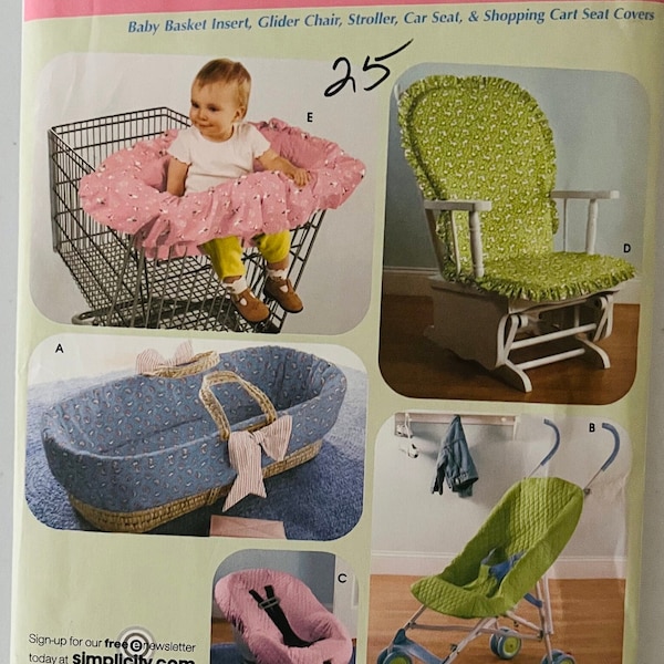 Simplicity 4636, Baby Accessories Pattern, Covers for Stroller, Car Seat, Shopping Cart & Glider Chair Cover