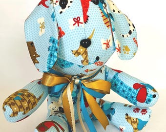 Blue Plush Dog: Stuffed Dog Toy