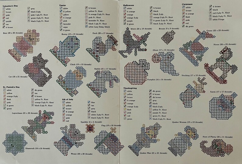More Holiday Magnets in Plastic Canvas, Leisure Arts Leaflet {#1138 ...