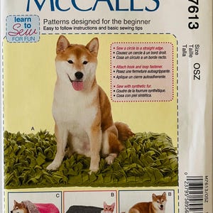 McCall's M7613, Pet Beds, Learn to Sew for Fun, Beginner Level Patterns