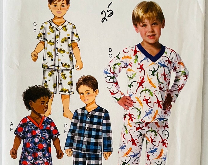 Butterick B6126, Pajamas Pattern, Children's Tops, Shorts & Pants - Etsy