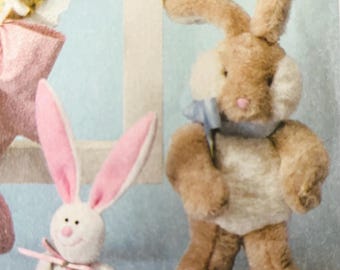 Easter Bunny Sewing Pattern: Stuffed Bunnies, Wreath, Basket and Eggs