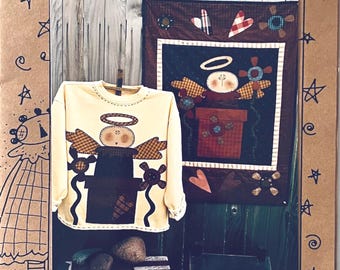 Angel Wand Quilt- & Sweatshirt-Muster, "Engel im Topf" {MQ#386}, Meme's Quilts