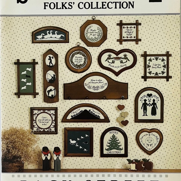 Scherenschnitte Book 5, Scissors' Cuttings, Folks' Collection, Back Street Designs BS40, by Pam Neely, VINTAGE PATTERN!