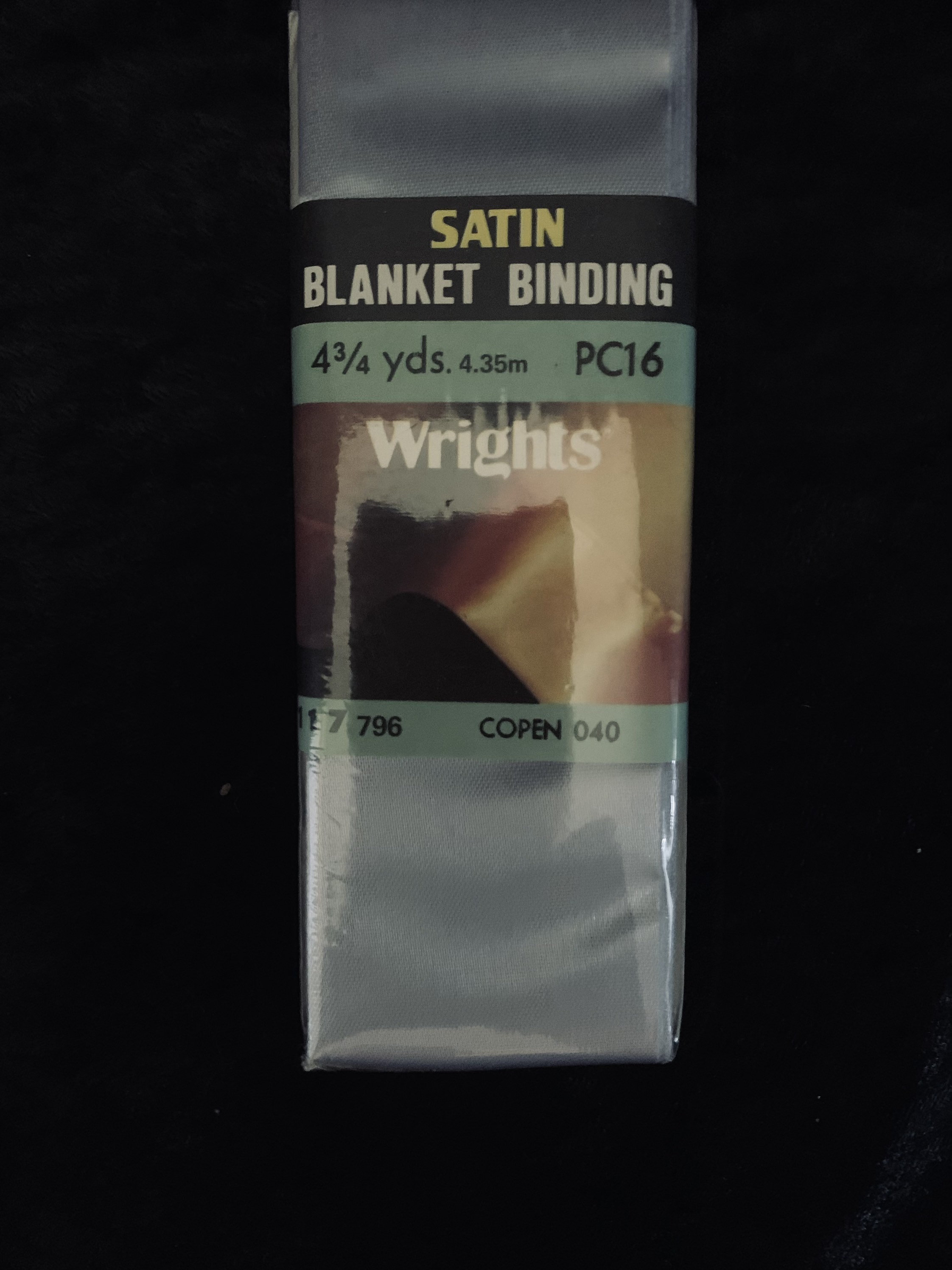 Gray Satin Blanket Binding Wrights Notions Vintage Blanket Etsy