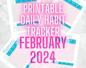 Daily Habit Tracker 2024 Printable for March Track Weekly Habits ...