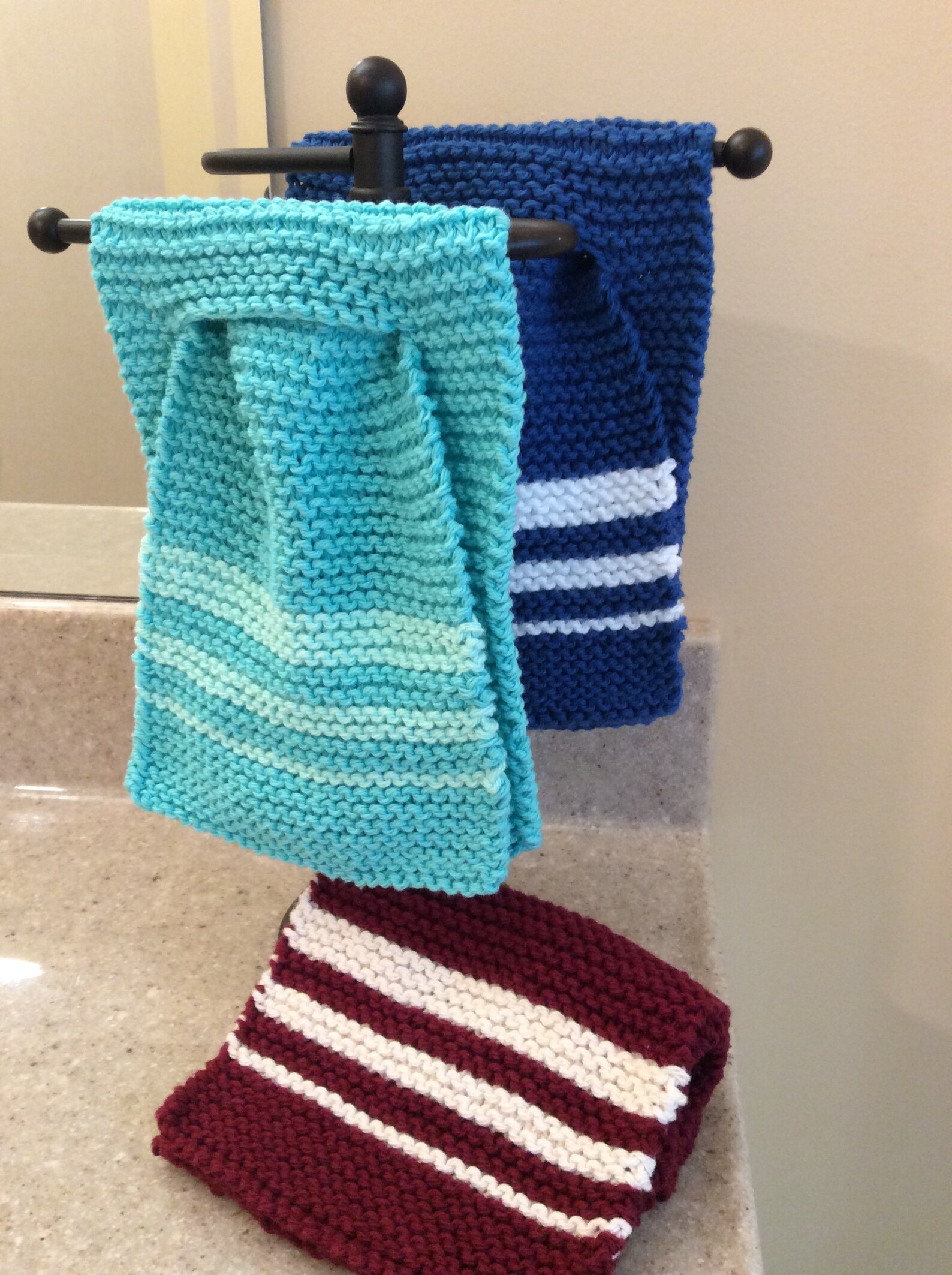 Stay Put Fingertip Towel Knitting Pattern Knitting Pattern Etsy