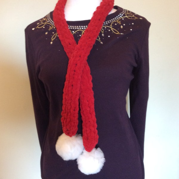 Christmas Scarf Knitting Pattern / Holiday Accessory / Boa / Party Scarf / Office Party