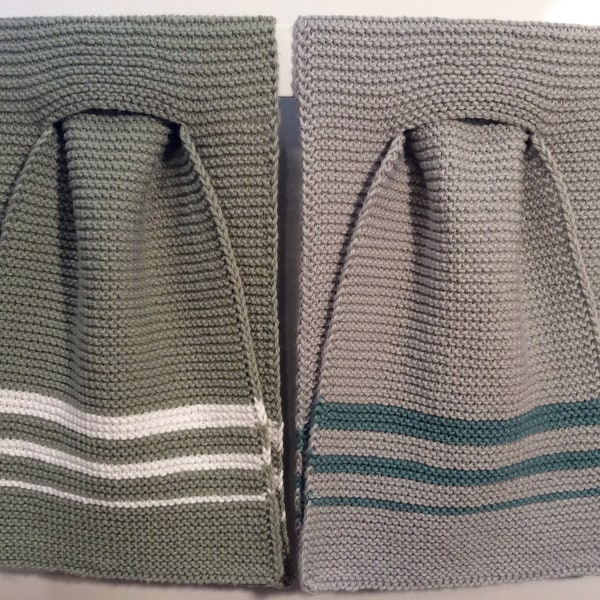 DK Stay Put Kitchen Towel Knitting Pattern/ Hand Towel/ Hanging Towel/ Keyhole/ DK Cotton Yarn/ Knitting Pattern/ Kitchen Gift/ Home Decor