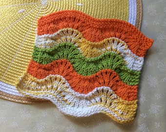 Matching Fancy Dishcloth / Knitting Pattern / Dishcloth / Washcloth / Knit Pattern / Kitchen Decor / Gift