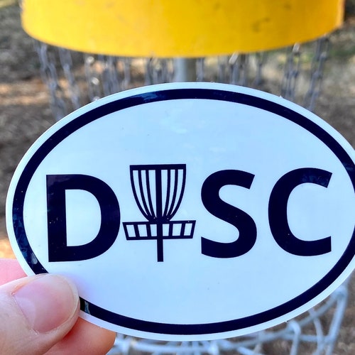 Disc Golf Stickers Oval DISC Golf Basket Frisbee Golf Etsy
