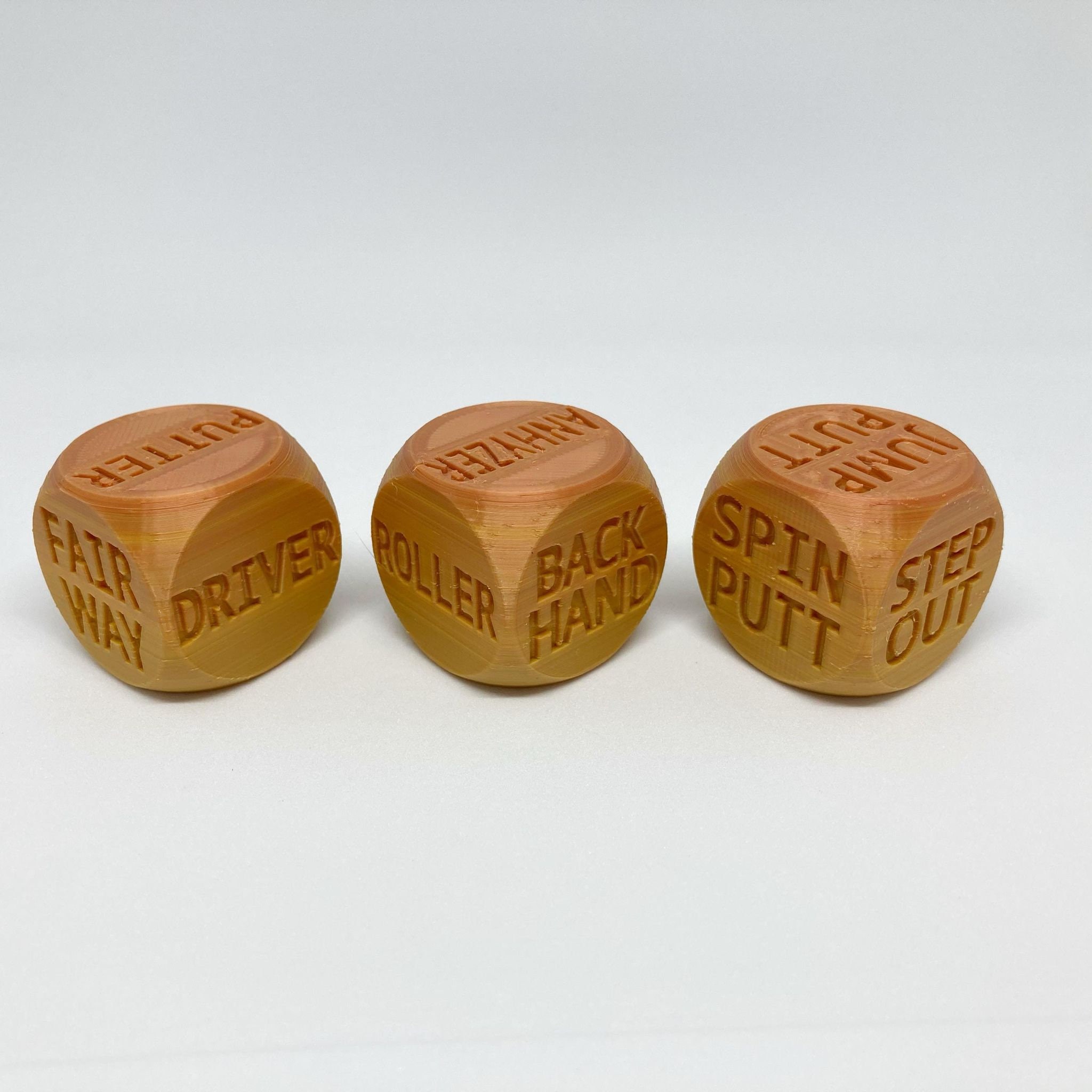 Disc Golf Dice Game Deluxe Color Set Honey Gold Disc Etsy