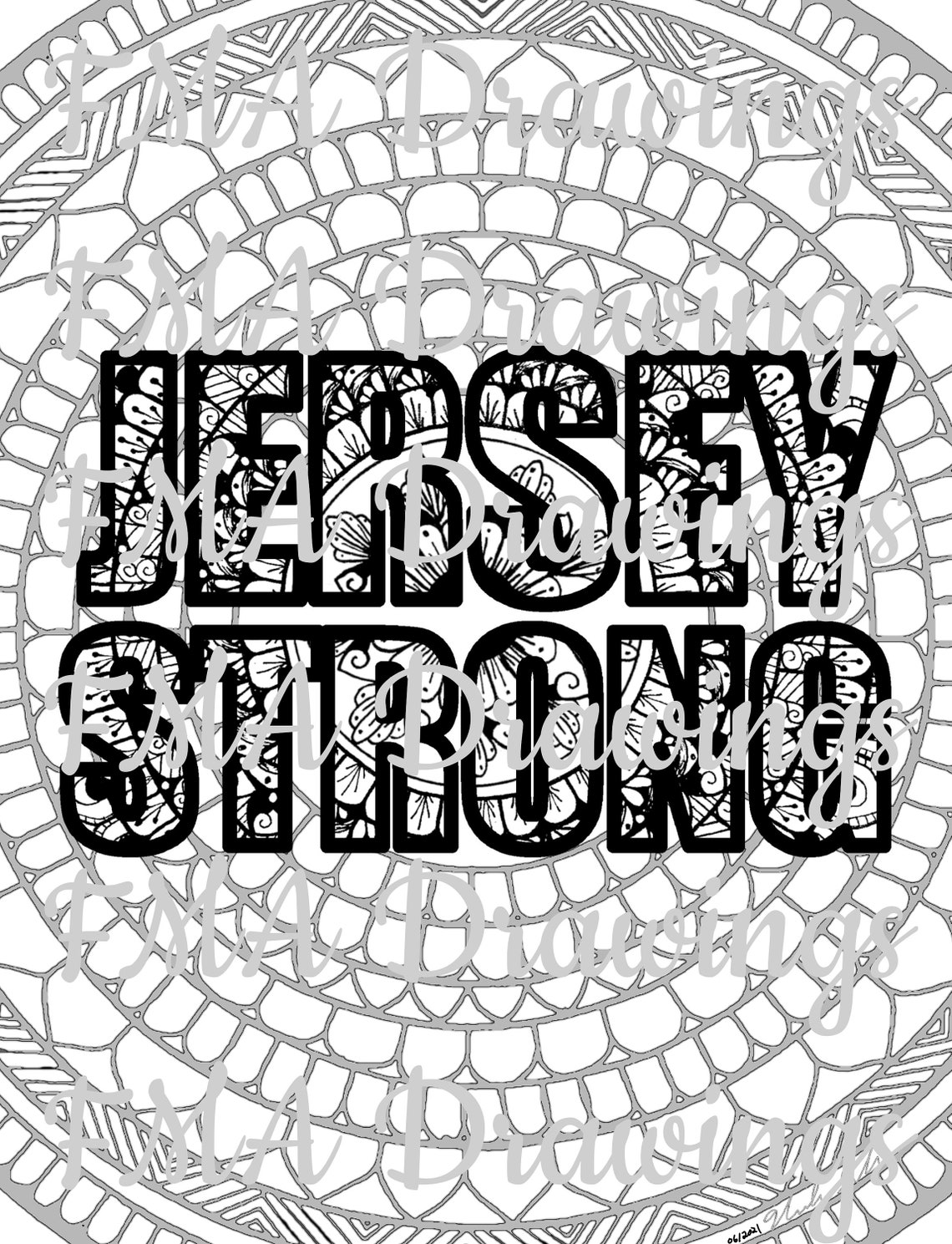 NJ coloring pages bundle of 4 digital download | Etsy