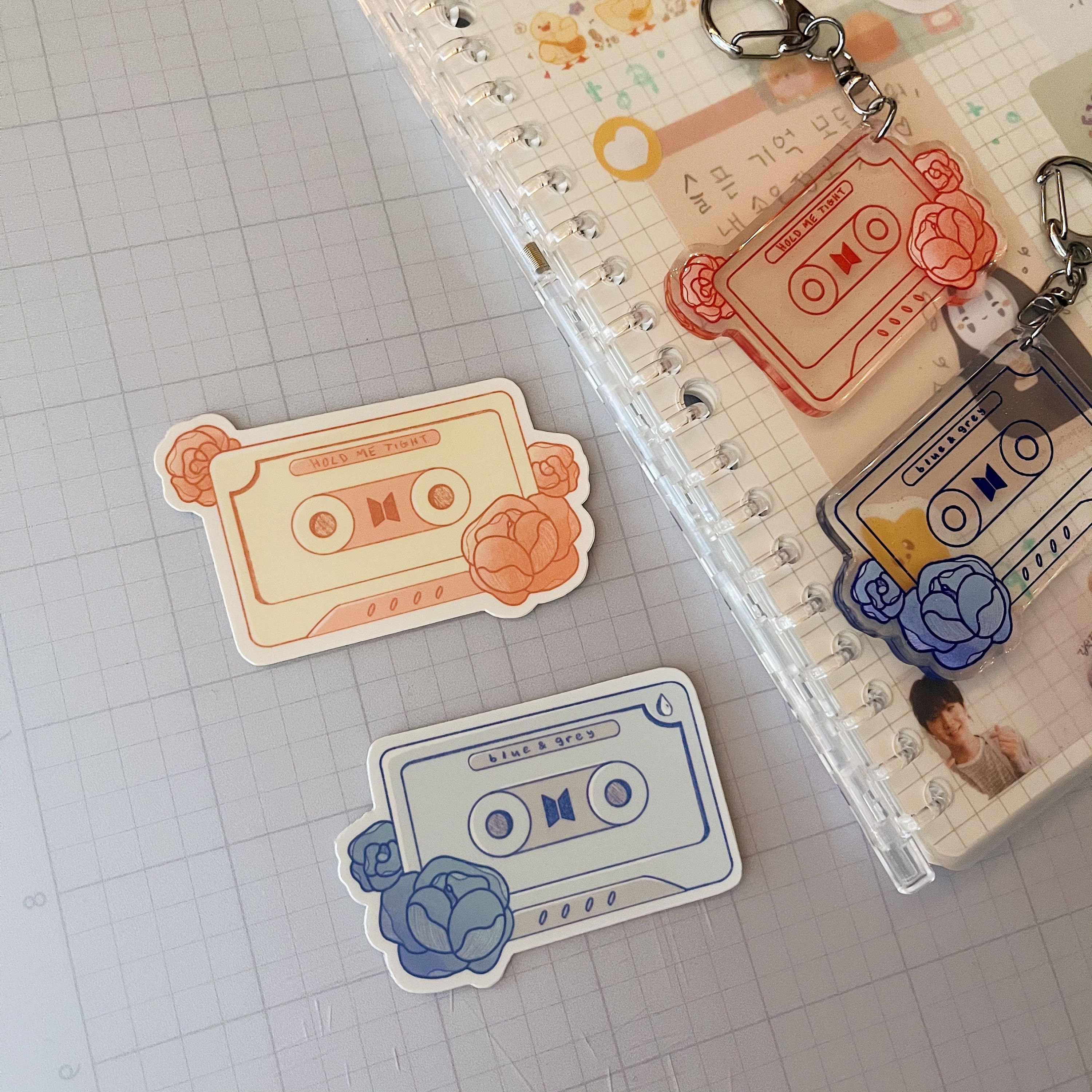 BTS Cassette Tape Sticker Set Etsy