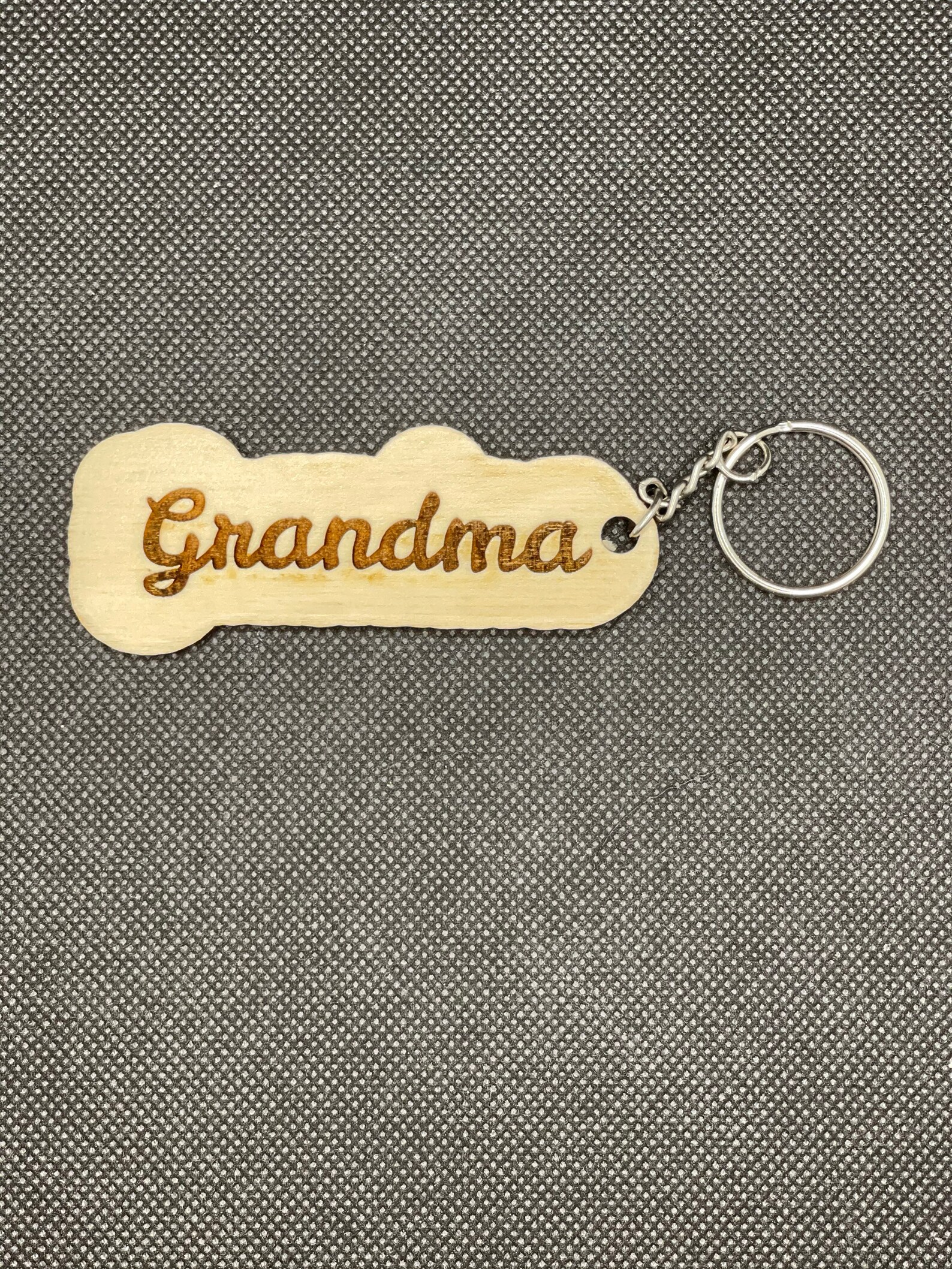 Grandma Engraved Wood Keychain Etsy