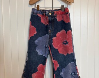 Vintage Gap Kids Cotton Floral Toddler Pants 2T