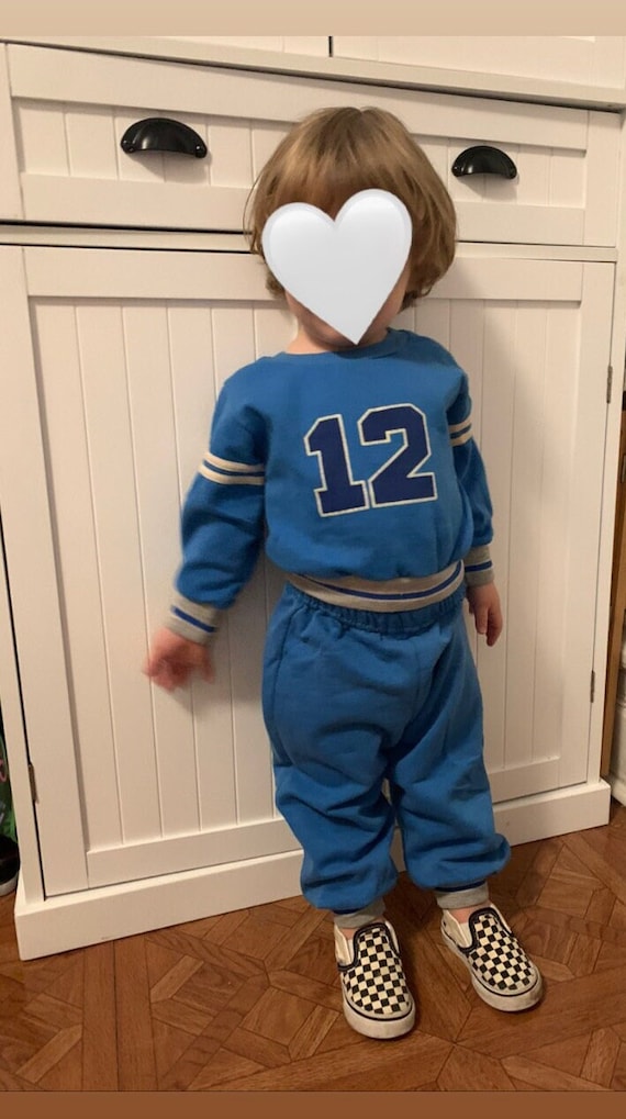 Vintage Toddler Blue Sweatsuit Jogger Set Little b
