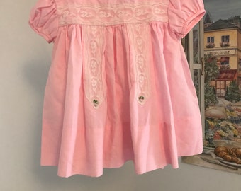 Vintage Saks Fifth Avenue Baby Boutique Baby Girl Dress , 1950s Baby Dress