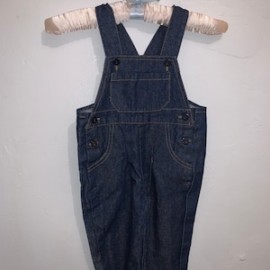 Vintage Denim Baby Overalls 100% Cotton 18 Mos, Toddler Bib Overalls, 90s Jean Overalls