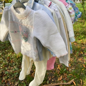 MYSTERY Vintage Baby Clothing Box 4 Clothing Items 1 accessory , Personalized Vintage Baby Box