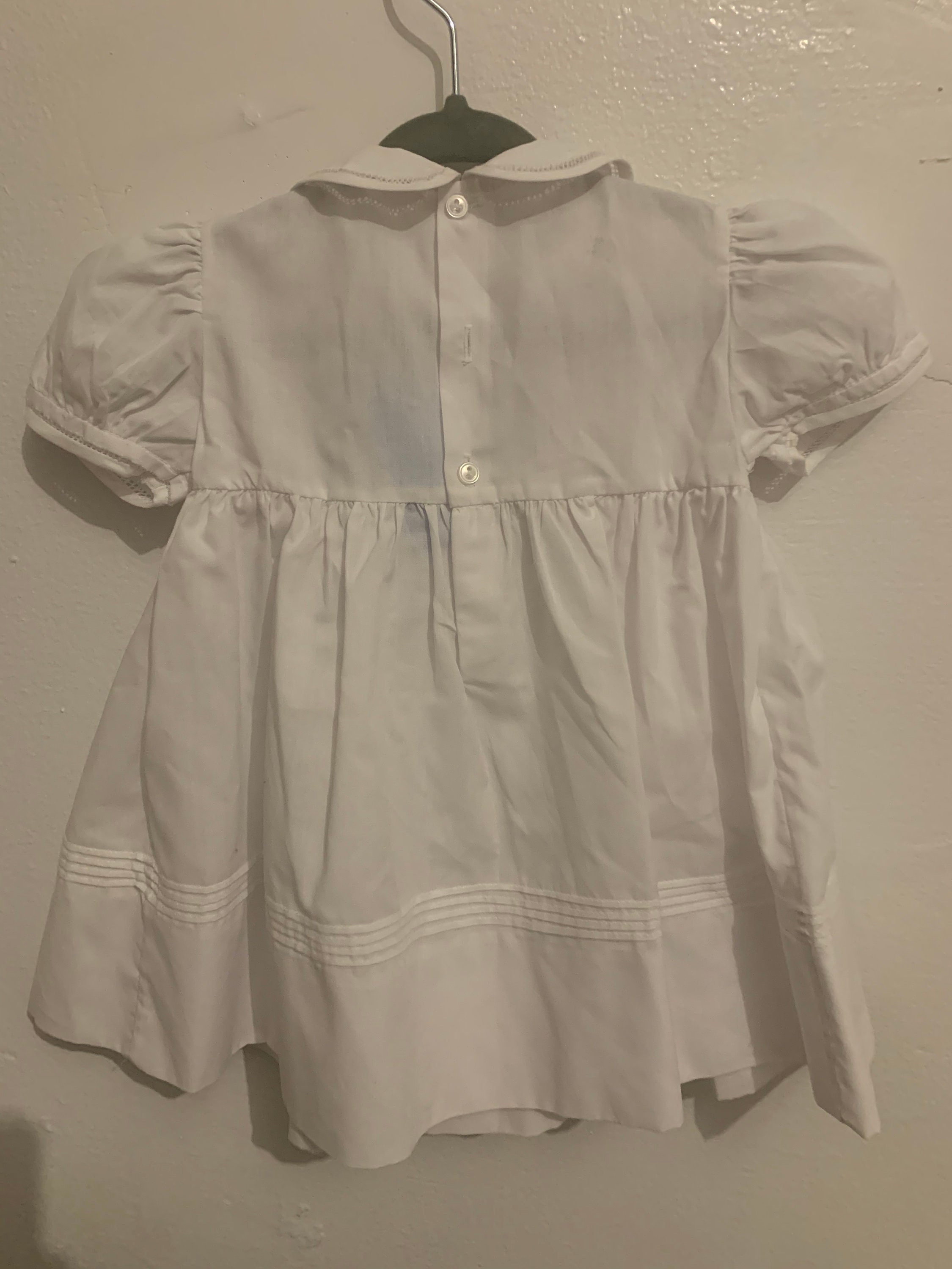 Feltman Brothers Baby Boys Take Me Home Gown with Hat - White with Blue Trim